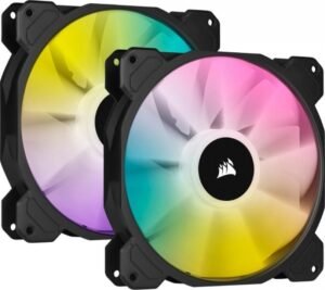 Corsair iCUE SP140 Dual Fan, RGB ELITE Performance, 140mm PWM, Kit with Lighting Node CORE