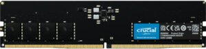 Crucial 32GB DDR5-PC5-38400 UDIMM Desktop Memory, 4800 MHz Memory Speed, CL40 CAS Latency, 1.1V Memory Voltage, Intel XMP 3.0, 288 Pin, Black