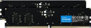 Crucial DDR5 UDIMM Desktop Memory, 32GB (2x 16GB) Capacity, 5600 MHz Memory Speed, CL46 CAS Latency, 1.1 Voltage, Unbuffered, Non-ECC
