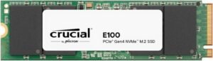 Crucial E100 1TB M.2 NVMe PCIe Gen4 Internal SSD, Up to 5,000MB/s, Laptop & Desktop Compatible, Durable and Dependable