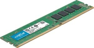 Crucial RAM 8GB DDR4 3200 MHz CL22 Desktop Memory UDIMM Voltage - 1.2V Speed PC4-25600