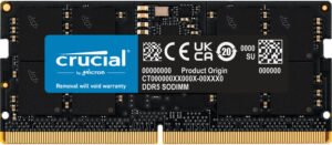 Crucial SODIMM Laptop Memory, 16GB Capacity, DDR5-5600 Speed, 46-45-45 JEDEC, 1.1 Voltage, Unbuffered