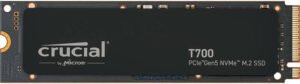 Crucial T700 2TB PCIe Gen5 NVMe M.2 Internal SSD, Up to 12400 MB/s Read & 11800 MB/s Write Speed's, 232-layer TLC NAND, Up to 1200TB Endurance, 1.5 Million Hours MTTF, Black