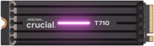 Crucial T710 Internal SSD with Heatsink, 4TB Capacity, M.2 2280 Form Factor, NVMe PCIe Gen 5 x4 Interface, 13800 MB/s Sequential Write & 14500 MB/s Sequential Read