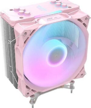 DarkFlash Aigo Ellsworth S11 Pro Tower CPU Cooler, aRGB CPU Fan Coolers (Intel & AMD), Pink