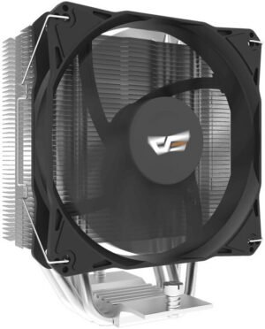 DarkFlash Storm Z4 aRGB Air CPU Cooler, 1400 Fan RPM, 52.1 CFM Fan Airflow, Hydraulic Bearing, 22.3dBA Noise Level, Copper Heat Pipes, 155m Height, Black