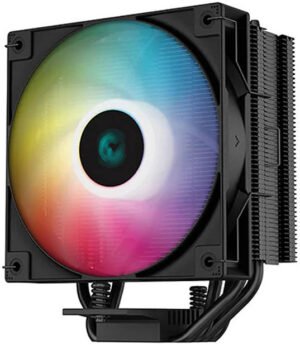 DeepCool AG400 BK ARGB Single Tower 120mm CPU Cooler, 2000 RPM Fan Speed, 75.89 CFM Airflow, Addressable RGB LED, 3.36W Power, ≤31.6 dB(A) Fan Noise, LGA1700/1200/AM5/AM4Black