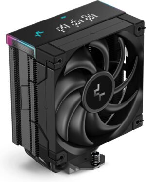 DeepCool AK400 DIGITAL PRO CPU Cooler, FT12 SE Pre-Installed Fans, 1750 RPM Speed, 60.89 CFM Fan Airflow, Fluid Dynamic Bearing, 4x 6mm Heatpipes, Black
