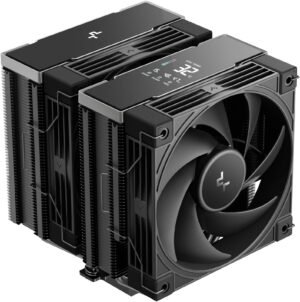 DeepCool AK620 G2 DIGITAL NYX CPU Cooler, 2x 120mm Pre-Installed Fans, 6x 6mm Heatpipes, 2000 RPM Fan Speed, 57.76 CFM Airflow, 4-Pole Motor, Black