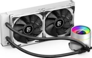 Deepcool Castle 240EX RGB AIO CPU Liquid Cooler, Aluminum - White