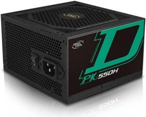 Deepcool PK550H 80+ Bronze Semi Modular Power Supply, ATX12V V2.5, 120mm Fan, Japanese Bulk Capacitor, Efficiency≥85%, 100,000 Hours, Black