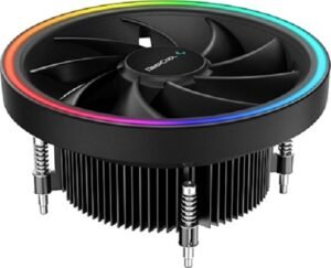 Deepcool UD551 ARGB CPU Cooler for AMD AM4 Top Flow Cooling Solution, 136mm Fan, ARGB LED Ring, Motherboard Sync Support