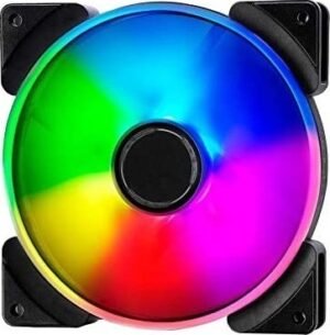 Fractal Design Aspect 14 RGB Black Frame 3 Pack Case Fan, Addressable RGB, 1000 RPM, 19.5 dB(A) Noise Level, 7 Blades, Rifle Bearing