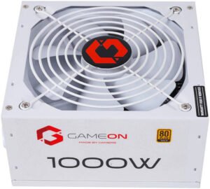 GAMEON - SPY2 ATX 1000 WATTS 80 PLUS Gold Value Gaming Power Supply, Fully Modular, Double PCB Design, Low Power Consumption, SMD Manufacturing Process Complete protection, White
