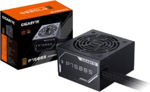 GIGABYTE GP-P750BS Non-Modular Power Supply, 80 Plus Bronze Efficiency, 120mm Silent Fluid Dynamic Bearing Fan, Active PFC, ATX 12V, Single +12V Rail, Black