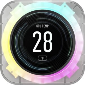 Corsair Elite LCD Upgrade Kit CPU Cooler, 2.1" Screen Size, 16.7M Display Colors, 30Hz Refresh Rate, 480x480 Max Resolution, Ice - Clear