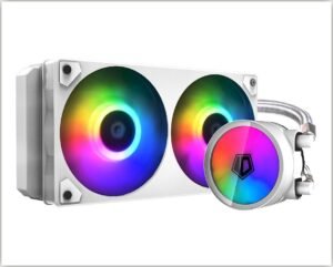 ID-Cooling IceFlow 240 ARGB Snow CLR-0094 CPU Water Cooler 250W, 400mm Tube Length, 4pin PWM / 5V 3pin ARGB, 900～2000RPM Fan Speed CPU Water Cooler