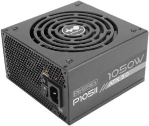 InWin P105II ATX12V V3.0 Full-Modular Power Supply, 1050W Power, 135mm FDB Fans, 80+ Platinum Efficiency, Active PFC, Zero RPM Fan Mode, SECC Material, Black