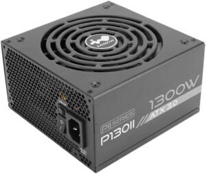 InWin P130II ATX12V V3.0 Full-Modular Power Supply, 1300W Power, 135mm FDB Fans, 80+ Platinum Efficiency, Active PFC, Zero RPM Fan Mode, SECC Material, Black