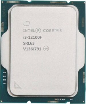 Intel Core i3-12100F 12th Gen Alder Lake Desktop Processor, LGA 1700 Socket, 4 Cores & 8 Threads, 12MB Cache Memory, 3.3 GHz P-Core Clock Speed, Supports PCIe 4.0 / 5.0, 58W