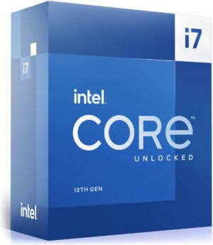 Intel Core i7-13700K 3.4GHz Processor, 16 Cores, 24 Threads, 13th Gen LGA1700, 30M Cache, 128GB Max Memory, 5.4 GHz Max Turbo Freq, 2 Channel DDR5-5600, 3.4GHz P-Core Clock Speed