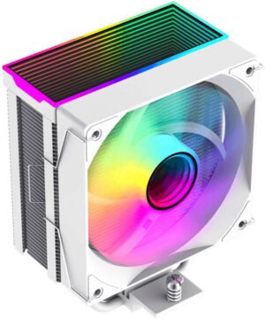 KGaming Sigma 550 Infinity CPU Cooler, 120nmm Fan Size, 5x 6mm Heat pipes, 44 Aluminum Fins, 1800 RPM Fan Speed, 58.96 CFM Airflow, Hydraulic Bearing Type, White