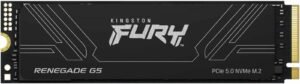 Kingston FURY Renegade G5 PCIe 5.0 NVMe M.2 Internal SSD, 2TB (2048GB) Capacity, Sequential Read / Write 14,700 / 14,000 MB/s, 3D TLC NAND, SM2508 Controller, Black