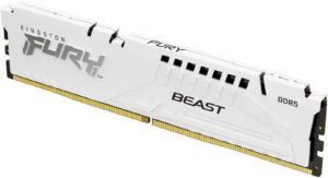 Kingston Fury Beast 16GB DDR5 Memory, 6000MT/s Frequency, CL36 Latency, Non-ECC DIMM, 1.35 Voltage, Intel XMP 3.0 & AMD Certified, White