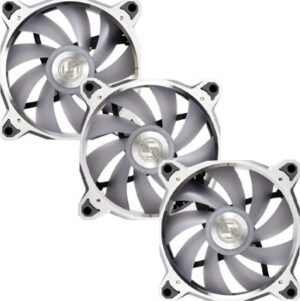 Lian Li BR 120 Digital RGB PWM Triple Pack Fan, 3x 120mm Fans with Remote Controller, Silver