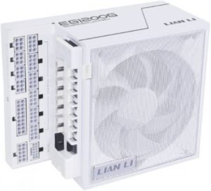 Lian-Li EDGE GOLD Fully Modular Power Supply, 1000W Power, 80 PLUS Gold Efficiency, 120mm FDB Fan Type, Active PFC, ATX 3.1 Form Factor, 2400 RPM Fan Speed, White