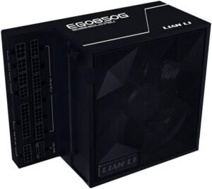 Lian-Li EDGE GOLD Fully Modular Power Supply, 850W Power, 80 PLUS Gold Efficiency, 120mm FDB Fan Type, Active PFC, ATX 3.1 Form Factor, 2000 RPM Fan Speed, Black