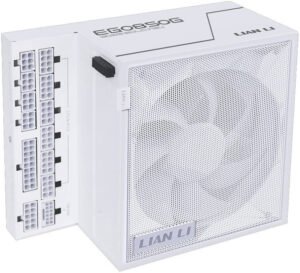 Lian-Li EDGE GOLD Fully Modular Power Supply, 850W Power, 80 PLUS Gold Efficiency, 120mm FDB Fan Type, Active PFC, ATX 3.1 Form Factor, 2000 RPM Fan Speed, White