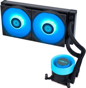 Lian Li GA II LITE 240 RGB Liquid CPU Cooler, 240mm Radiator, 2x 120mm RGB Pre-Installed Fans, 2500 RPM Fan Speed, 73. CFM Fan Airflow, Hydraulic Bearing Type, Black