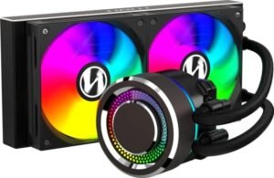 Lian Li Galahad 240 AIO ARGB Liquid CPU Cooler, 240mm Radiator, 4-PIN Fan Power Connector, Aluminum Housing - Black