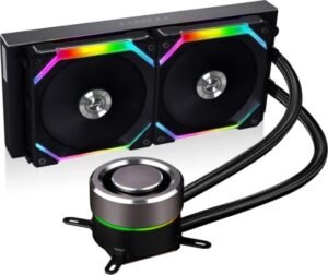 Lian Li Galahad 240 AIO SL Edition Case Fan, 800-1900 RPM Fan Speed, 58.54CFM Airflow, 32.dB Noise, Fluid Dynamic Bearing, Noise Level, Black