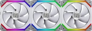 Lian-Li UF-SL120-3W UNI SL120, Triple White Addressable RGB PWM 120mm Fans, 1900RPM with controller - White