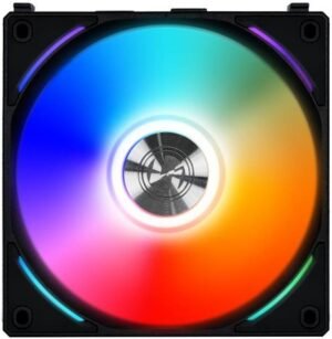 Lian-Li UNI Fan AL120 V2 Single Black, PBT+PC+Aluminum Materials, 120mm Fans, Up to 1900 RPM Fan Speed, 64.5 CFM Airflow, 1 Pack