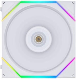 Lian Li Uni Fan TL 120 Case Fan, 120mm Fan Size, 2600 RPM Fan Speed, 90.1 CFM Airflow, PA66 / Liquid Crystal Polymer Materials, Fluid Dynamic Bearing, W/ Controller, Triple Pack, White