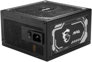 MSI MAG A1250GL PCIE5 Fully Modular Power Supply, 1250 Watts, 80 Plus Gold Certified, ATX 3.1 Ready, Active PFC, 135 mm Fluid Dynamic Bearing Fan, Half Bridge LLC + SR + DC/DC, Black