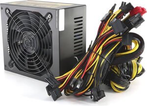Mineroo M1 Pro Non-Modular Mining Power Supply, 2000W Power, Support 8 Graphics Cards For Mining 24PIN*1, 4+4PIN*1, SATA*8, big 4PIN*4, 6+2PIN*16, Black
