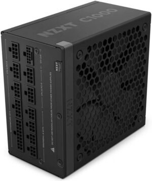NZXT C1000 80 PLUS Gold Fully Modular Power Supply, 1000W Power, ATX12V v3.1, Fluid Dynamic Bearing, Japanese Capacitors, Active PF Correction, Matte Black