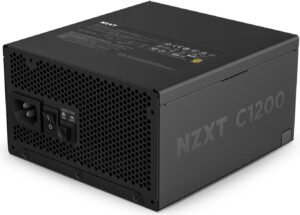 NZXT C1200 Gold ATX 3.1 1200W Fully Modular Power Supply, 80 PLUS Gold Efficiency, 135mm Fluid Dynamic Bearing Fan, 2300 RPM Fan Speed, 93.02 CFM Airflow, Japanese Capacitors, Black