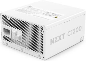 NZXT C1200 Gold ATX 3.1 1200W Fully Modular Power Supply, 80 PLUS Gold Efficiency, 135mm Fluid Dynamic Bearing Fan, 2300 RPM Fan Speed, 93.02 CFM Airflow, Japanese Capacitors, White