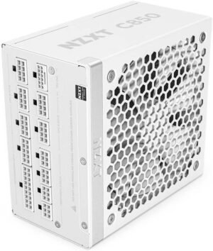 NZXT C850 80 PLUS Gold Fully Modular Power Supply, 850W Power, ATX12V v3.1, Fluid Dynamic Bearing, Japanese Capacitors, Active PF Correction, Matte White