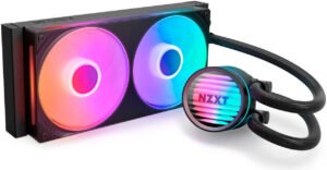 NZXT Kraken Core 240 RGB Liquid CPU Cooler, 240mm Radiator, F240 RGB Core Fan, 2400 RPM Fan Speed, 75.05 CFM Airflow, Fluid Dynamic Bearing, Black