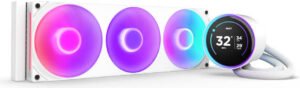 NZXT Kraken Elite 420 RGB, 420mm All-in-One Liquid CPU Cooler with 2.36" Customizable LCD Display, RGB Fans, and CAM Software Integration, White