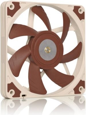 Noctua NF-A12x15 PWM Premium Quiet Slim Fan, 15mm Slim Design, 4-Pin PWM, 1850 RPM, SSO2 Bearing, AAO Frame, Inner Surface Microstructures, Metal Reinforced Motor Hub, Brown