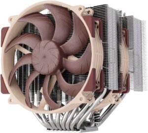 Noctua NH-D15 G2 HBC CPU Coolers, 2x NF-A14x25r G2 PWM Fans, 8 Heatpipes, 1500 RPM Fan Speed, 91.58 CFM Airflow, Copper Pipes, Aluminum Fins, Soldered Joints, Nickel Plating