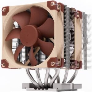 Noctua NH-D9 DX-4189 4U CPU Cooler, 2x NF-A9 HS-PWM Fans, 2500 RPM Fan Speed, 56.68 CFM Fan Airflow, SecuFirm2 Mounting Kit, Copper Heat-Pipes, Aluminum Cooling Fins, Brown