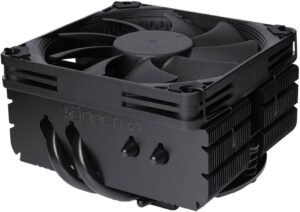 Noctua NH-L9X65 Low-Profile CPU Cooler, 92mm Fan Size, 2500RPM Max Speed, 33.84CFM Speed, SSO2 Bearing Type, Copper Material, Aluminum Fins, Soldered Joints & Nickel Plating, Chromax Black